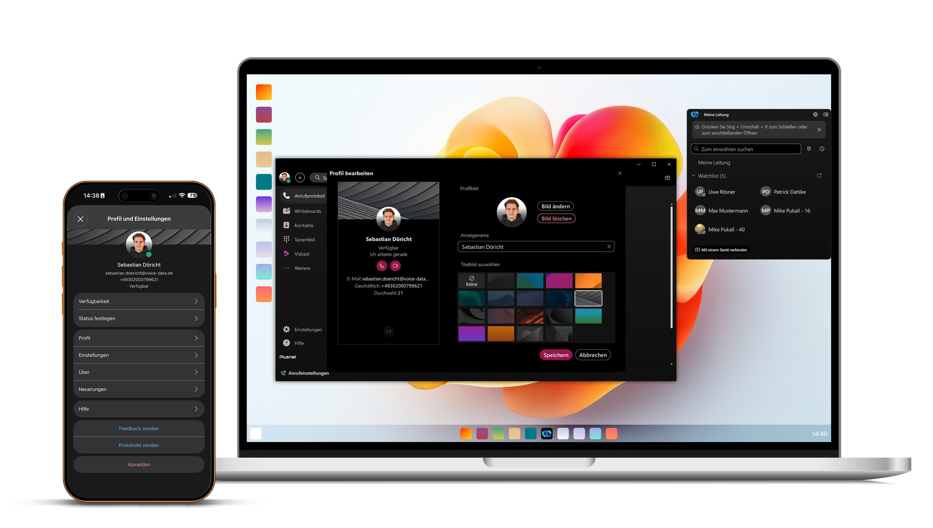 Webex Profil Screenshot