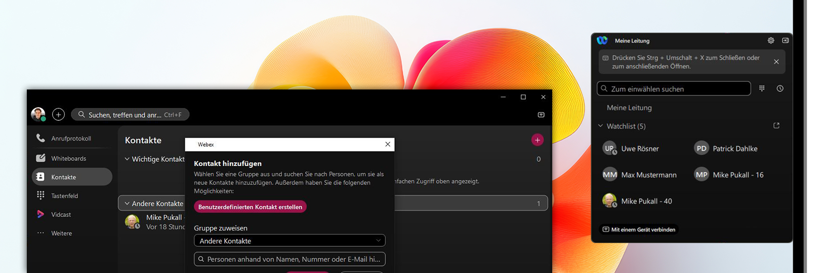 Webex Watchlist Screenshot